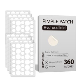 Cloudomi Acne Patch Spot Patches, Pack of 360, Large Capacity, 0.55, 0.47, 0.49, 0.39 inch (14, 12, 10, 8 mm), Clear, For Day/Night, Face, Easy to Use, Fits Your Skin, Masquerade, Festivals, Commuting