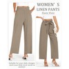 Neer Women's Linen Wide Leg Long Pants with Pocket Elastic