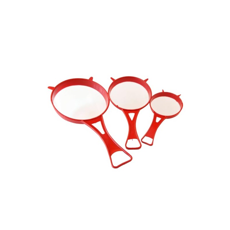 Zaphara Kitchen Strainer, Plastic Strainer Set, 3 Pieces, Fine Hair