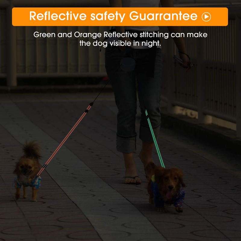 Correas retráctiles para perros, correas dobles para perros EECOO, 3