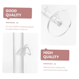 Mobestech Acrylic Glasses Display Shelf 2 Display Stand for Sunglasses Glasses Clear