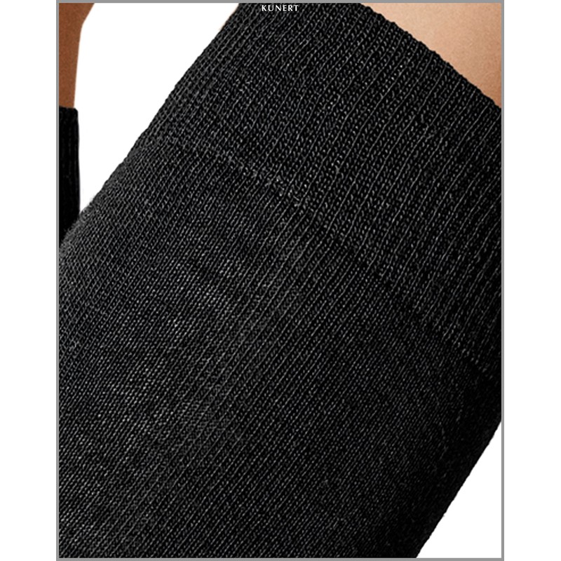KUNERT Women's Wool Care Warm Knitted Knee Socks, Black 0070
