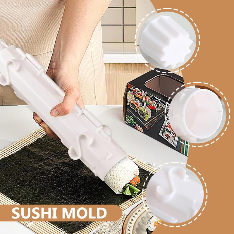 IKOPFLN 2 Items Sushi Set Sushi Mould, Multifunctional Sushi Maker,