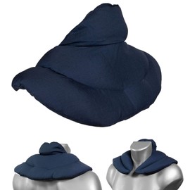 Neck Pillow with Standing Collar in Dark Blue - Neck Pillow Warming Cushion - A Very Comfortable Neck Warmer - Customisable