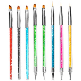 Create Stunning Nail Art with HOMEREVEL Brush Set - 8 Nail Art Brushes for Precise Designs and Fine Detailing - Perfect for Salons and DIY at Home