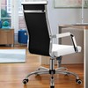 Shahoo PU Leather Office Chair, Mid-Back Executive Swivel Armchair for