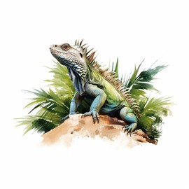 Iguana Stickers, Reptile Mugs & Cups, Wall Decor, Covering Marks, Car Bumpers, Shower & Tile, Toilets & More, Hardwearing Peel & Stick Waterproof 0% Transparency (Reptile08)