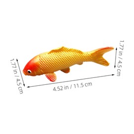 Happyyami Mini Koi Fish Goldfish Figurines, 4pcs Tiny Fish Aquarium Goldfish Koi Fish Figurines Realistic Artificial Carp Tea Pet Decor for Fairy Garden Pond Fish Tank