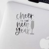 Decal Stickers of The New Year (Metallic Silver) (Set of