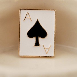 Happyyami 8PCS Poker Brooch Playing Card Collar Pins Heart Badges Shirt Collar Accessories