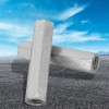 2pcs Carbon Steel Coupling Hex Nuts, Zinc Plated Long Hex