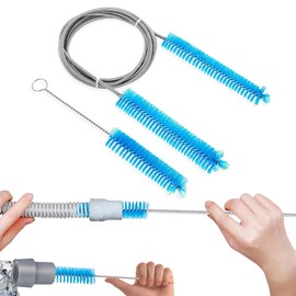 Cleaning Brush for CPAP Hose, Cleaning 7 Feet Tubing and 15mm 19mm Diameter CPAP Tube Cleaning Brush Compatible Most CPAP Hose Type CPAP Cleaning Supplies (Blue)
