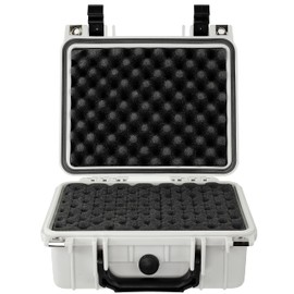 Eylar Small 10.62" Gear, Equipment, Hard Camera Case Waterproof with Foam TSA Standards (White)