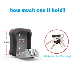 LauCentral Key Safe Wall Mounted,4 Digit Combination Key Safe Lock Box outdoor, Weatherproof,for Share and Secure Keys,for Airbnb Garage Home Office Industries