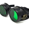 Steampunk Victorian Goggles Rave Glasses, Sleek and Stylish Industrial, Emerald