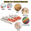 Sinoprotools 6Pcs Dovetail Router Bit Set 1/2 Inch Shank, Dovetail