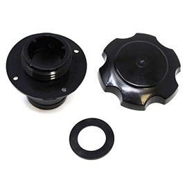 Aftermarket Kawasaki Jet Ski Gas Cap, Gasket & Fuel Tank Filler Neck Kit OEM # 59231-3734/51049-3714 (Black)