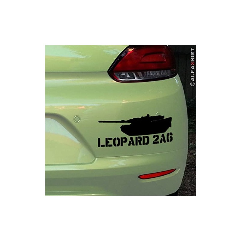 #A228 Sticker 15 x 6 cm Black Leopard 2 A6