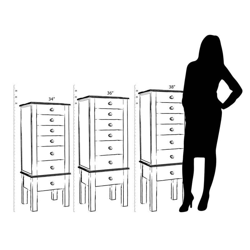 Hives and Honey Amber Jewelry Armoire, Walnut