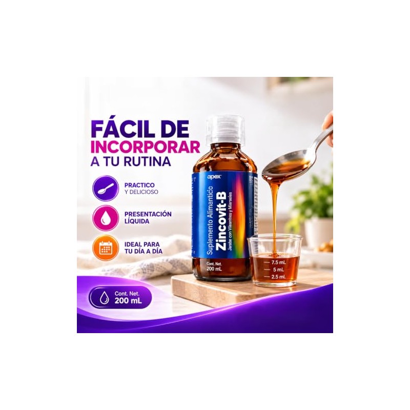 Apex Zincovit-B Jarabe Multivitamínico