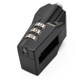 Daytona 95206 Motorcycle Helmet Lock, Universal (φ0.9/1 inch (22.2/25.4 mm) Handles), Dial Type, Black