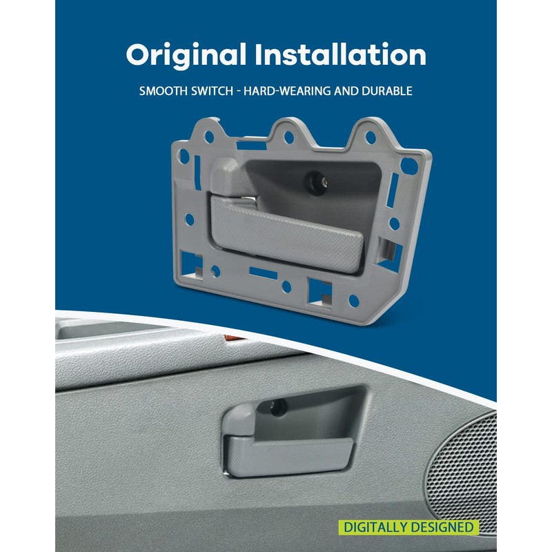 LUJUNTEC Interior Door Handles,Front Rear Door Handles Driver Left Passenger