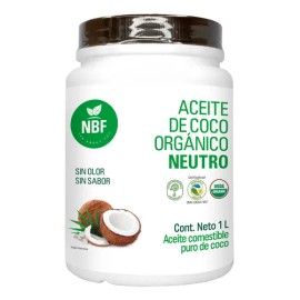 Aceite de Coco Orgánico Neutro 1 L Sin Olor ni Sabor NBF