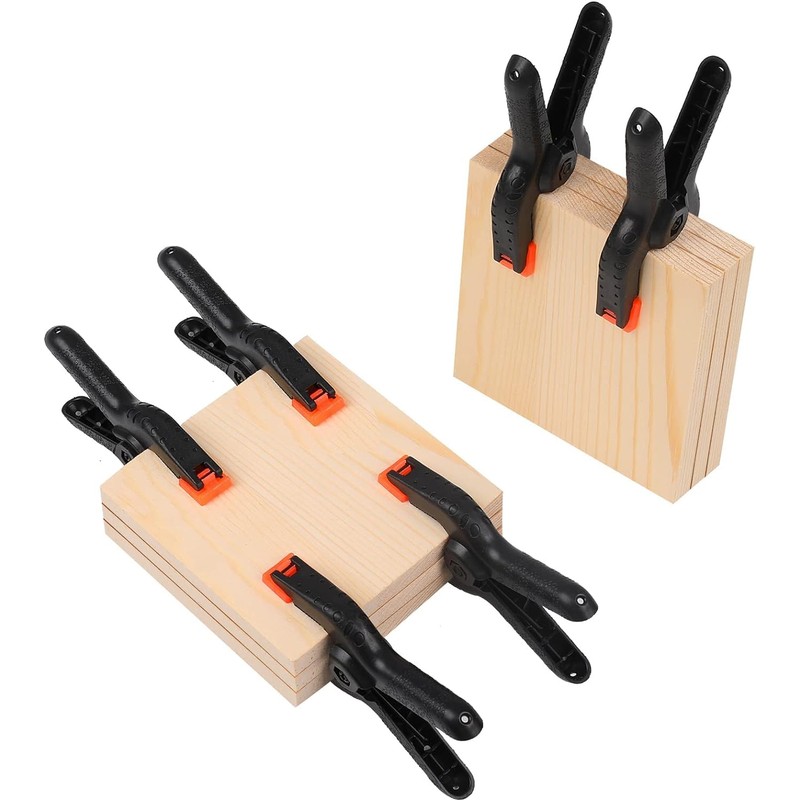 Timotech 12 Clips Resistentes de Plástico, Abrazaderas para Carpintería, Pinzas