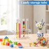 100 Pcs Plastic Test Tubes with Caps, 16x150mm(25ml) Plastic Tube,