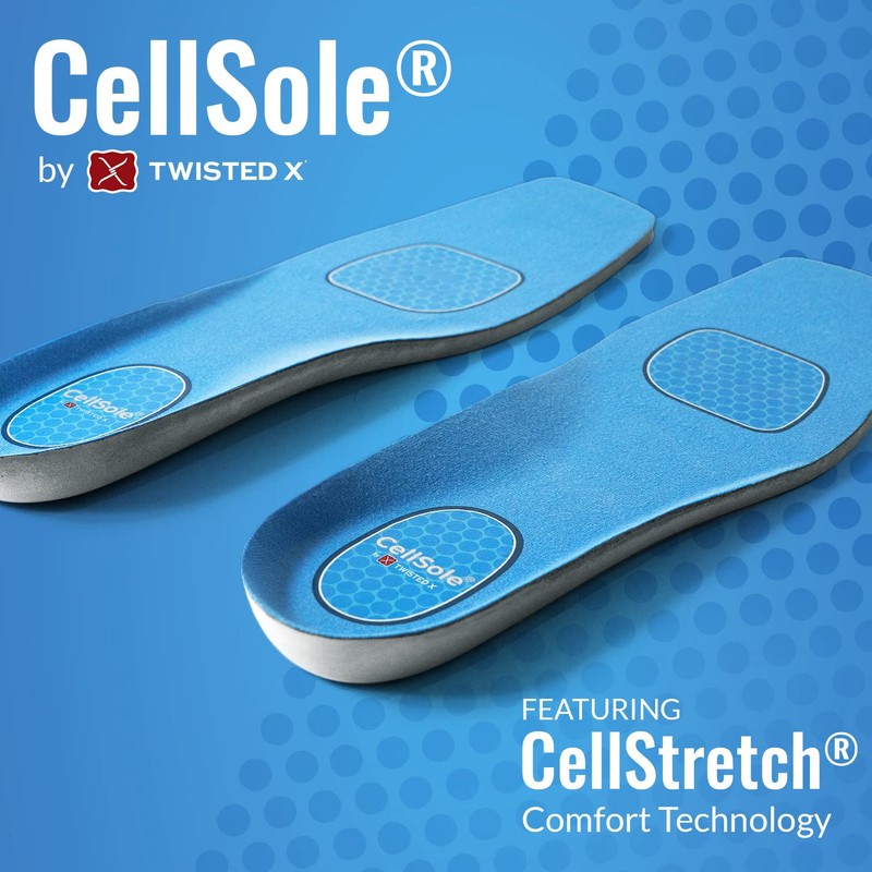 Twisted X Mens CellSole Square Toe Footbed Blue 9