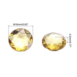 MECCANIXITY Rhinestones de Acrílico Redondos de Espalda Plana 16mm Marrón Claro Cristales de Acrílico de Espalda Plana para Manualidades Decoración DIY Regalos 50 Unidades
