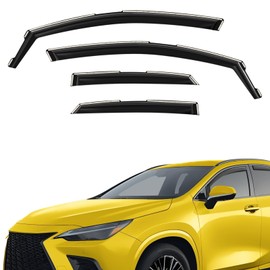 Extra Durable Window Deflectors in-Channel Window Visors Rain Guards Fit for Lexus NX 2022-2025, Sun Visors, Wind Vent Visors, Window Vent Shades, Exterior Car Accessories - 4 pcs. AG0519