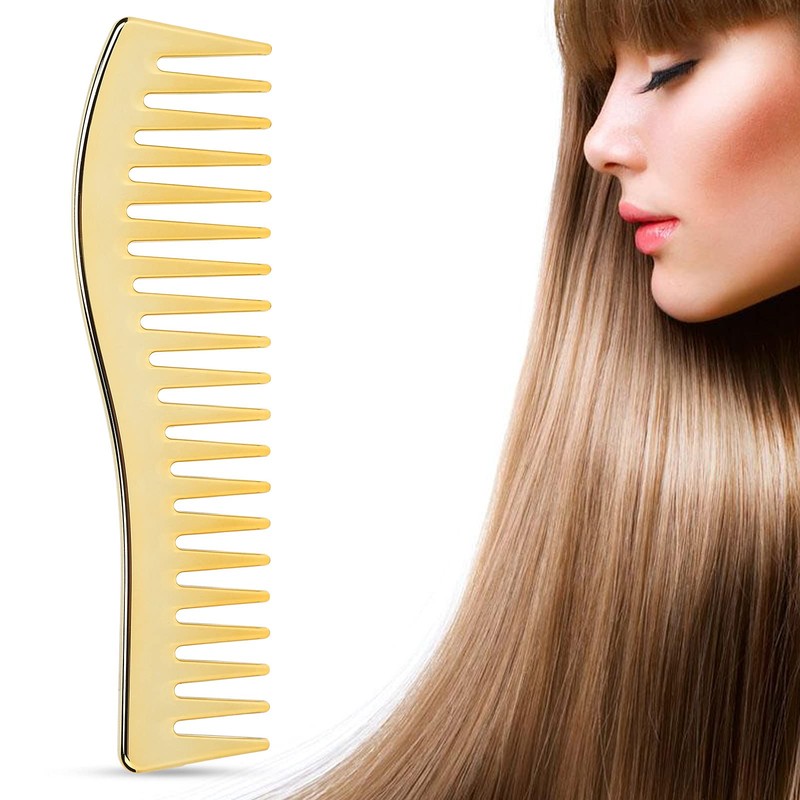Hair Detangling Comb, Wide Tooth Comb for Curly Hair, No