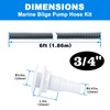 Sanuke Bilge Pump Hose Installation Kit, 3/4 Inch Dia Bilge
