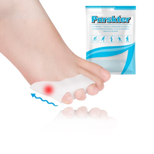 Pinky Toe Separator Tailors Bunion Pads, (10PCS) New Material, GEL Little Pinky Toe Protectors Sleeve for Tailor's Bunions, Curled Pinky Toes, Overlapping Toe, Blisters, Pain Relief from Friction