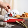 Sizikato Classic Porcelain Butter Dish with Lid, Beautiful Rooster Pattern