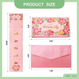 Mothers Day Money Envelope for Cash Gifts, DIY Money Holder with 6 Slots for Cash, Surprise Gift for Mom ﻿