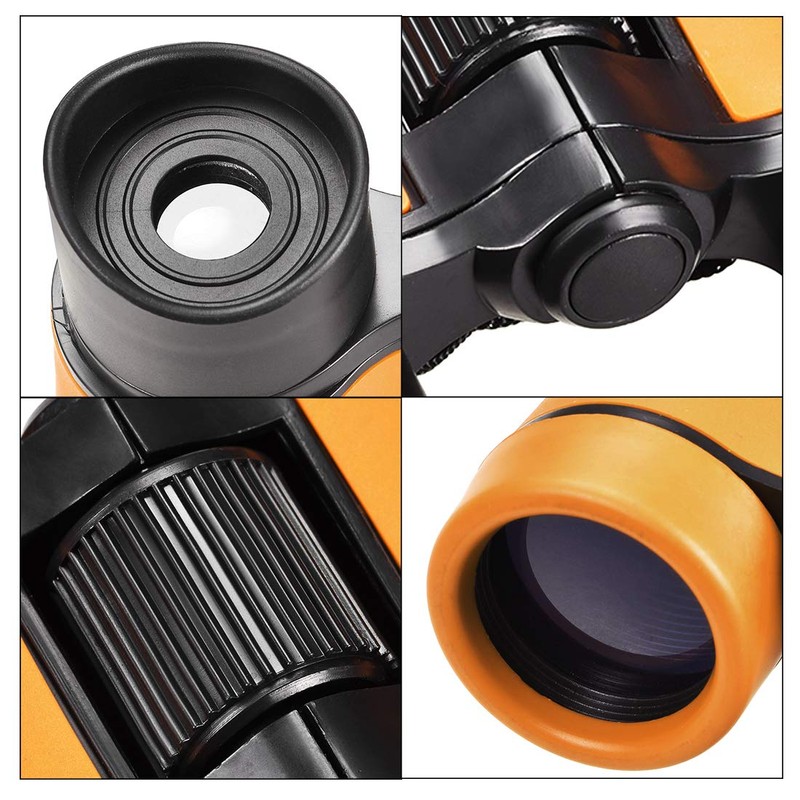 sourcing map Binoculars 4X30 Compact Foldable Binoculars Shock Proof Orange