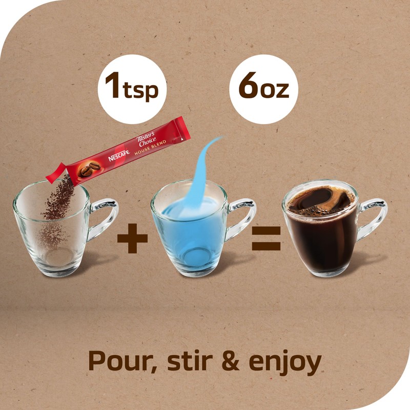 NESCAFÉ Taster's Choice, Instant Coffee Packets, Light Medium Roast Coffee,