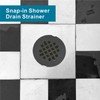 Matte Black Snap-in Shower Drain Cover Replacement, Welsan Stainless Steel