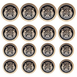 EXCEART 16 Piezas Botones De Costura De Metal Para Manualidades Y Ropa Botones Decorativos De Estilo Británico En 0.59 Y 0.79 Pulgadas Para Abrigos Y Proyectos De Costura