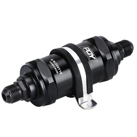 Aswalling Universal Filter BLACK AN6 Inline Fuel Filter E85 Ethanol with 100μm (0.1MM) Stainless Steel Element