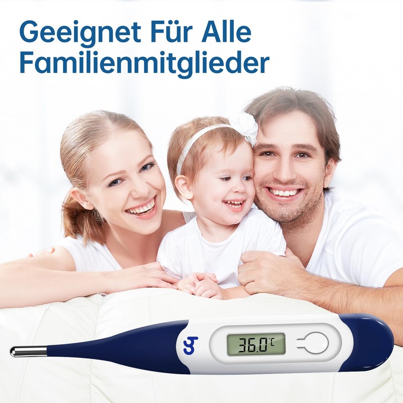 Digital Thermometer with Flexible Tip for Adults, Children and Babies