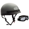 MMG Motorcycle Half Helmet Cruiser DOT Street Legal, Gray Solid