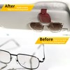 Yuoyar Sunglass Holder for Car, Magnetic Leather Sunglasses Holder and