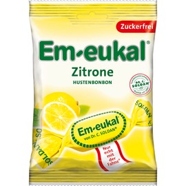 Em-eukal Cough drops lemon with vitamin C, sugar free and lactose free, 1 x 75 g