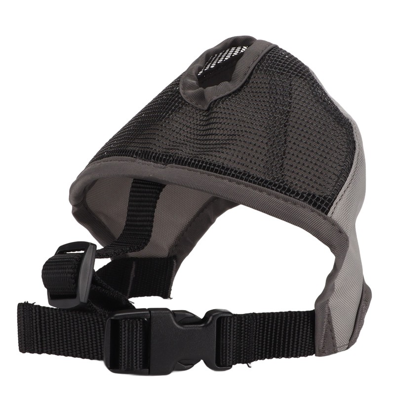 Adjustable Bulldog Mask Bite and Barking Dog Muzzle Eye Closed