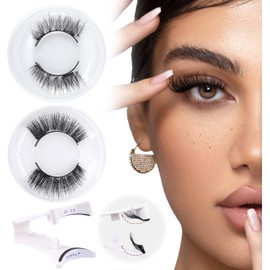 Pestañas Postizas Magneticas, Pestañas Magnéticas con Aplicador, Pestañas Magneticas Naturales, No Requiere Delineador de Ojos ni Pegamento (C)