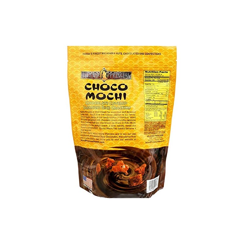 Island Princess Choco Mochi Chocolate Covered Japanese Rice Crackers 1.5