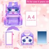 KLFVB 3PCS Girls Clear Bookbag, 15" Mermaid Transparent Backpack for